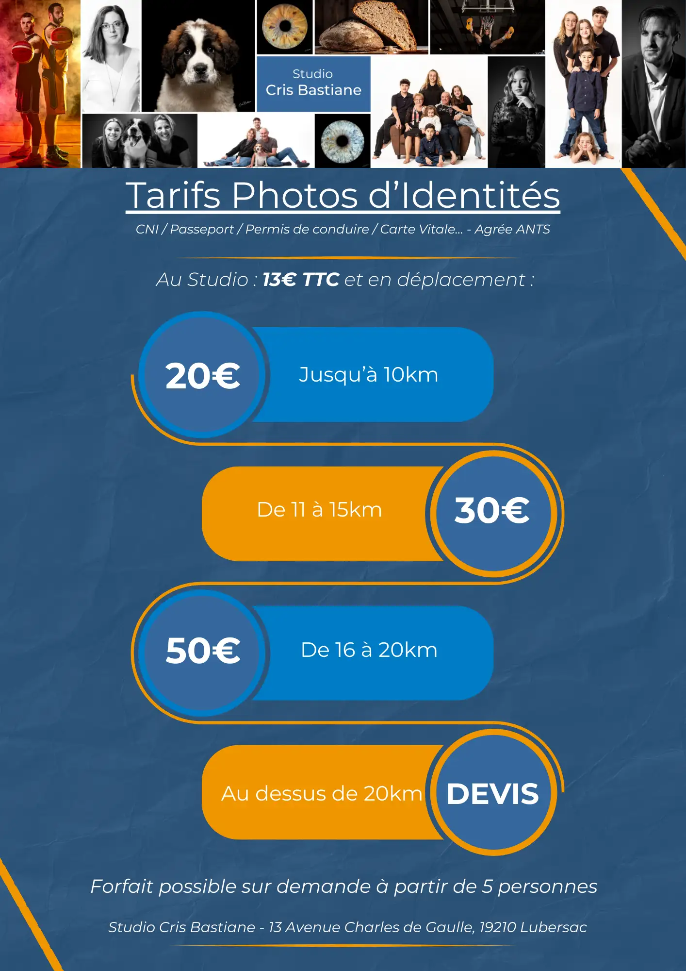 Plaquette tarifaire