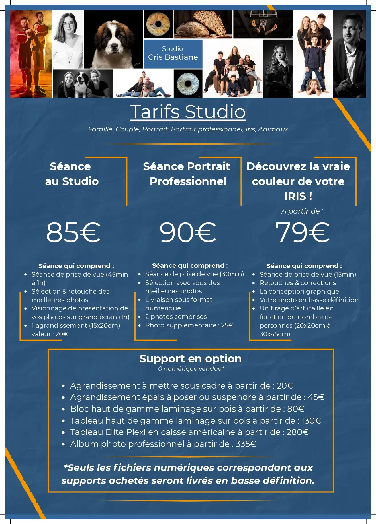 Plaquette tarifaire